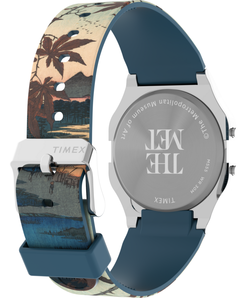 TW2W25300 Timex x The MET Hiroshige 34mm Resin Strap Watch Caseback with Attachment Image