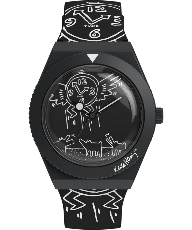 TW2W25600 Q Timex x Keith Haring 38mm Synthetic Rubber Strap Watch Primary Image