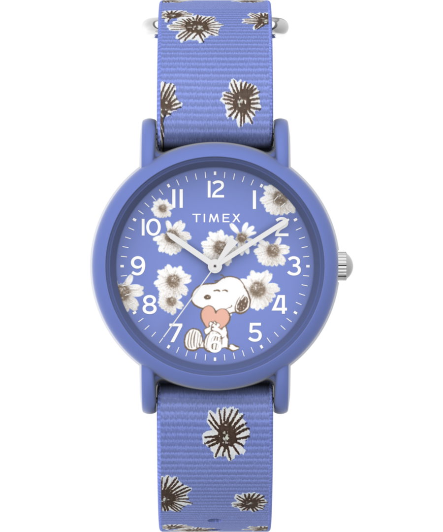 TW2W33500 Timex x Peanuts Floral 34mm Fabric Strap Watch Primary Image