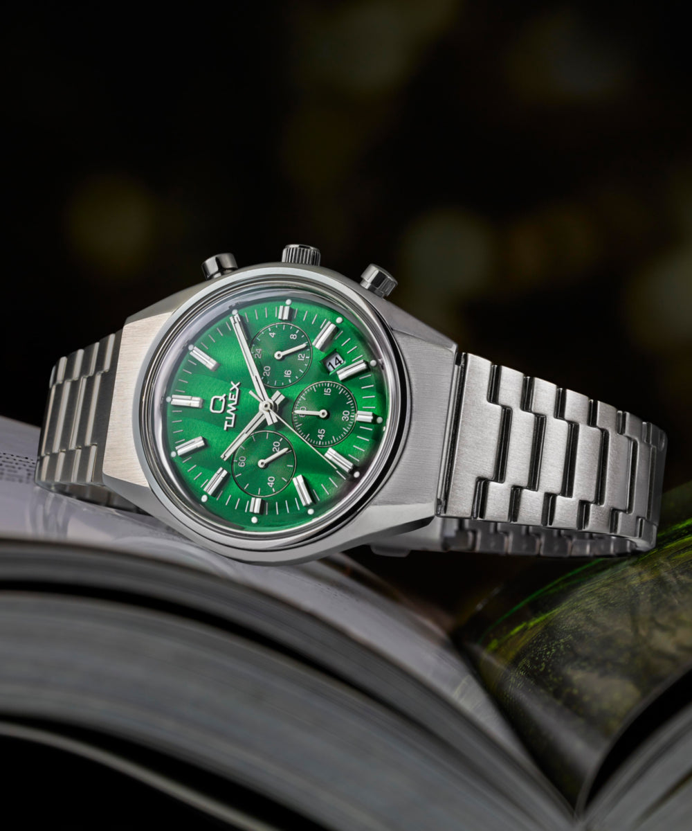 Q Timex® Falcon Eye Chronograph 40mm Stainless Steel Bracelet