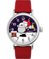 TW2W44400 Timex x Peanuts Standard Snoopy Santa 40mm Leather Strap Watch Primary Image