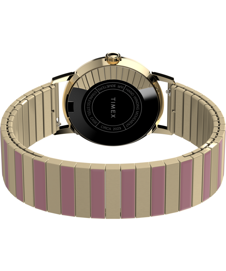 TW2W44500 Marlin® Hand-Wound 34mm Stainless Steel Expansion Band Watch
 Caseback with Attachment Image