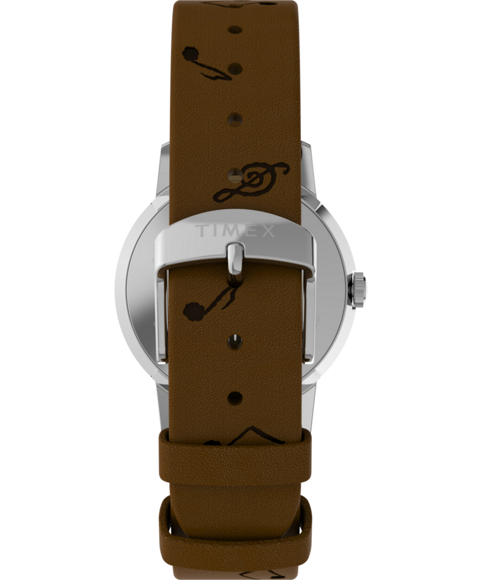 TW2W47200 Timex x Peanuts Marlin® Hand-Wound “The Gang Singing” 34mm Leather Strap Watch Strap Image