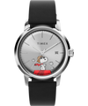 TW2W49600 Timex Marlin® Automatic x Peanuts Snoopy Flying Ace 40mm Leather Strap Watch Primary Image