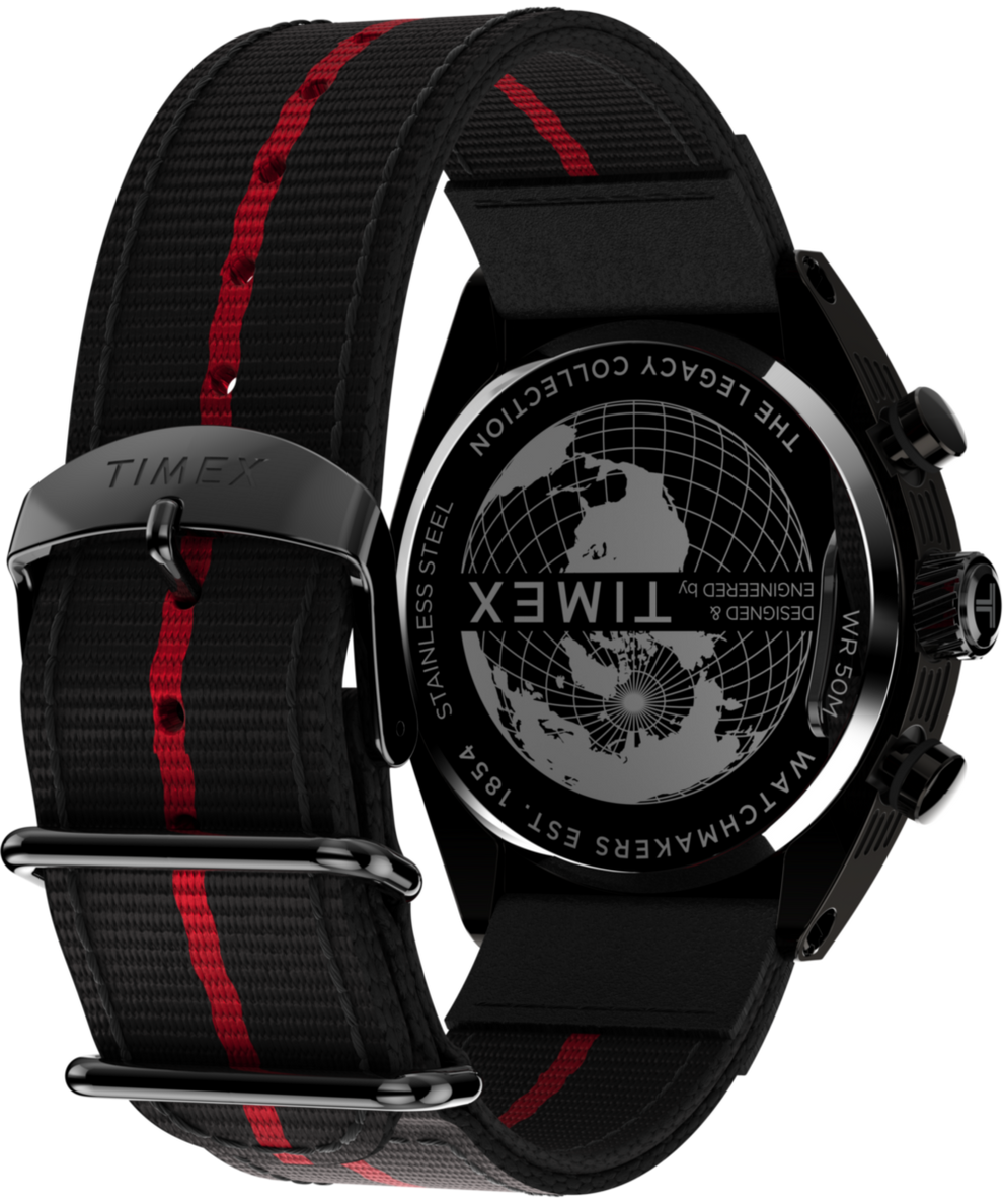 TW2W50200 Timex Legacy Tonneau 42mm Fabric Strap Watch Caseback with Attachment Image