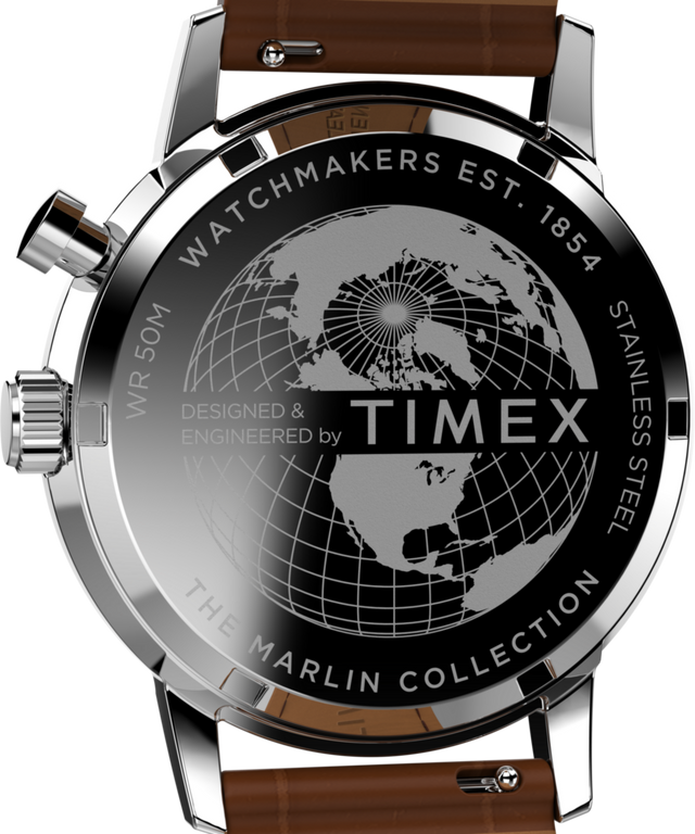 TW2W51000 Marlin® Moon Phase 40mm Leather Strap Watch Caseback Image
