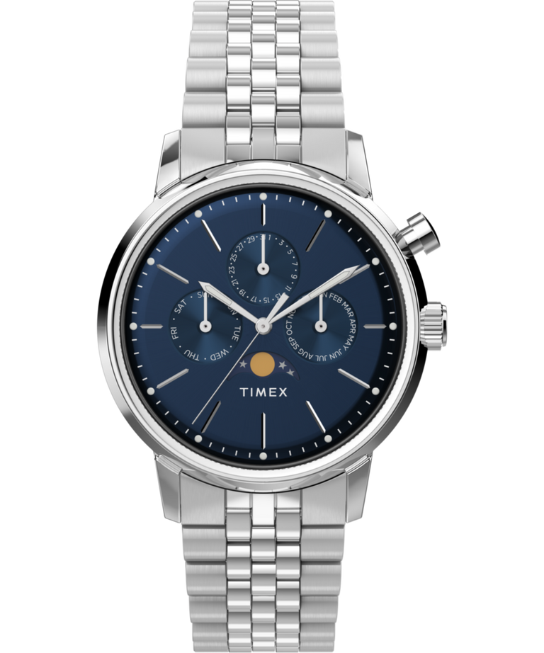 TW2W51300 Marlin® Moon Phase 40mm Stainless Steel Bracelet Watch Primary Image