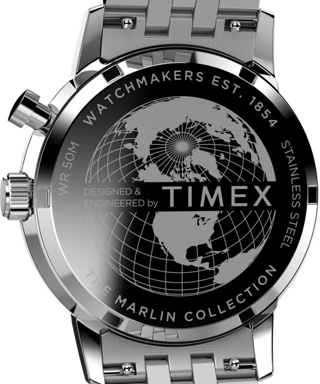 TW2W51300 Marlin® Moon Phase 40mm Stainless Steel Bracelet Watch Caseback Image