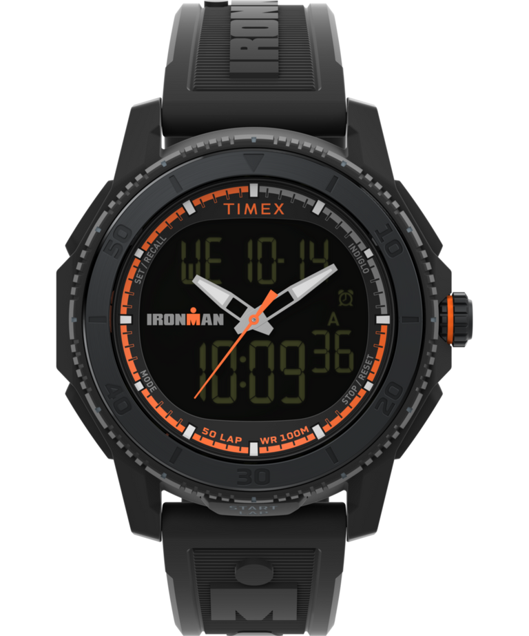 TW2W53600 TIMEX® IRONMAN® Adrenaline Ana-digi 46.5mm PU Strap Watch  Primary Image