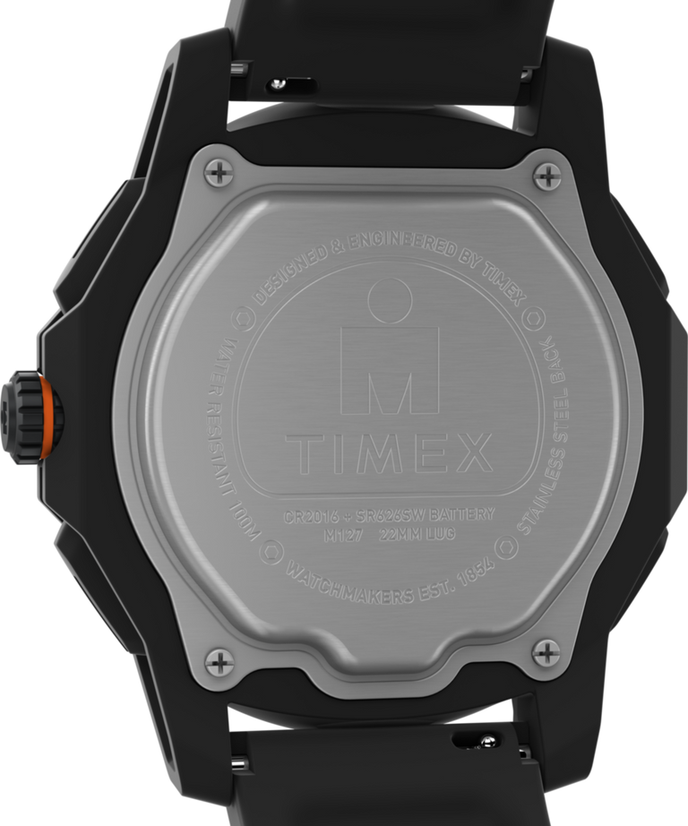 TW2W53600 TIMEX® IRONMAN® Adrenaline Ana-digi 46.5mm PU Strap Watch  Caseback Image