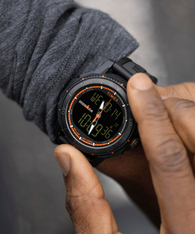 TW2W53600 TIMEX® IRONMAN® Adrenaline Ana-digi 46.5mm PU Strap Watch  Alt Lifestyle Image 2