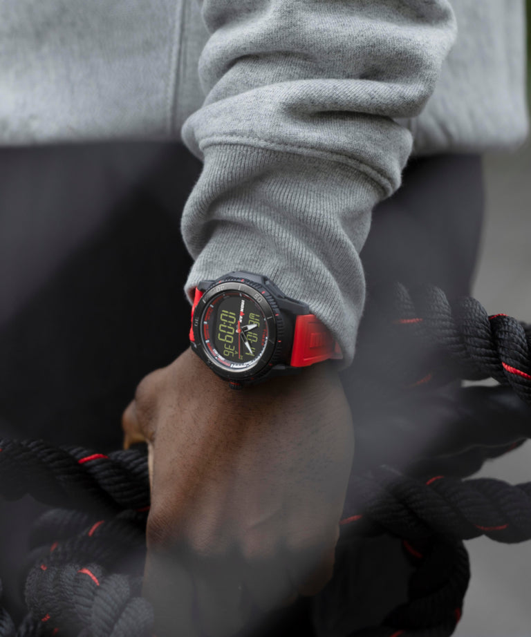 TW2W53700 TIMEX® IRONMAN® Adrenaline Ana-digi 46.5mm PU Strap Watch  Alt Wrist Shot 2 Image