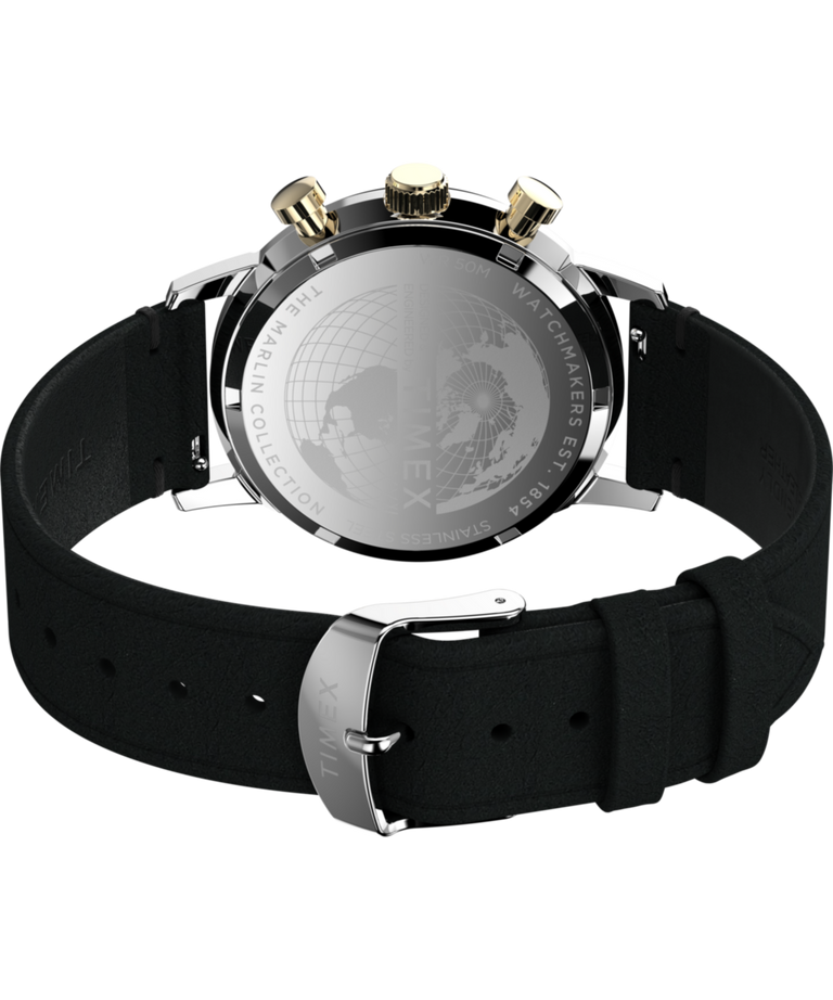 TW2W60300 Marlin® Chronograph Tachymeter 40mm Leather Strap Watch  Caseback with Attachment Image