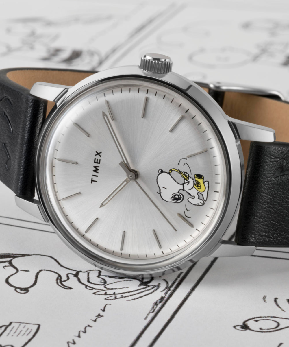 ぽんちゃんさん専用TIMEX T49905 メンズ A05-02 Timex x Peanuts Marlin® Automatic Saxophonist 40mm Leather Strap