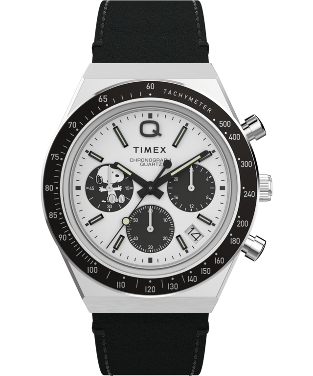 PEANUTS です！！ Peanuts® x Q Timex® Snoopy 40mm Leather Strap Watch - TW2W68900