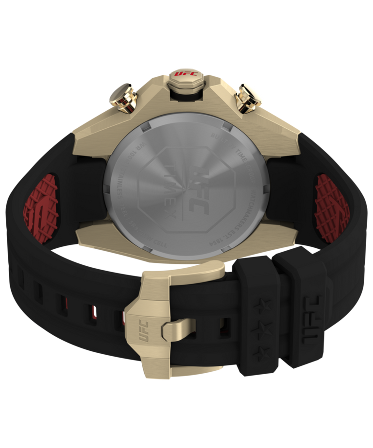 TW2W69800 Timex UFC Pro Chronograph 45mm Silicone Strap Watch  Caseback with Attachment Image