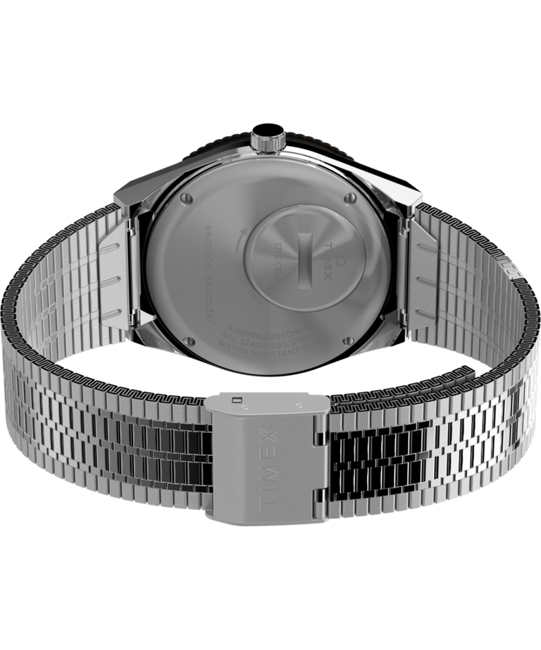 TW2W70600 Timex x seconde/seconde/ Loser 38mm Stainless Steel Bracelet Watch Caseback with Attachment Image
