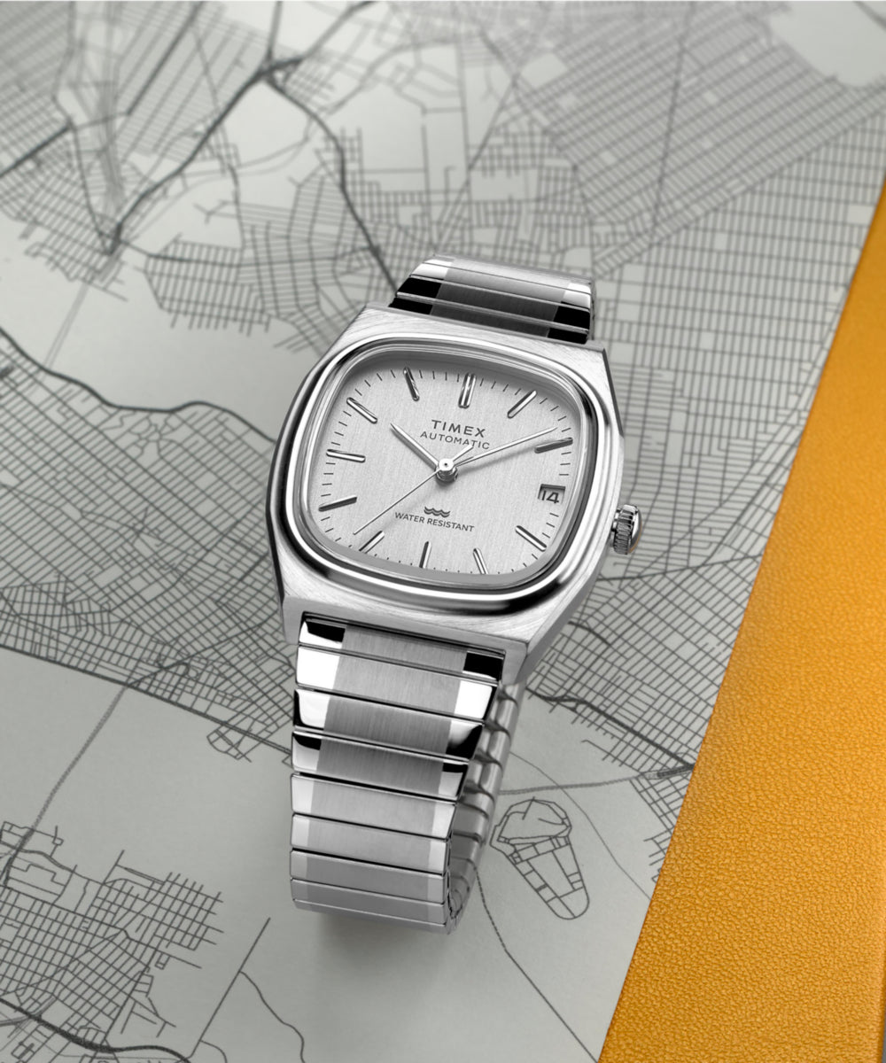TIMEX リイシュー 1983 E-Line Automatic Timex® Automatic 1983 E Line Reissue 34mm Stainless Steel
