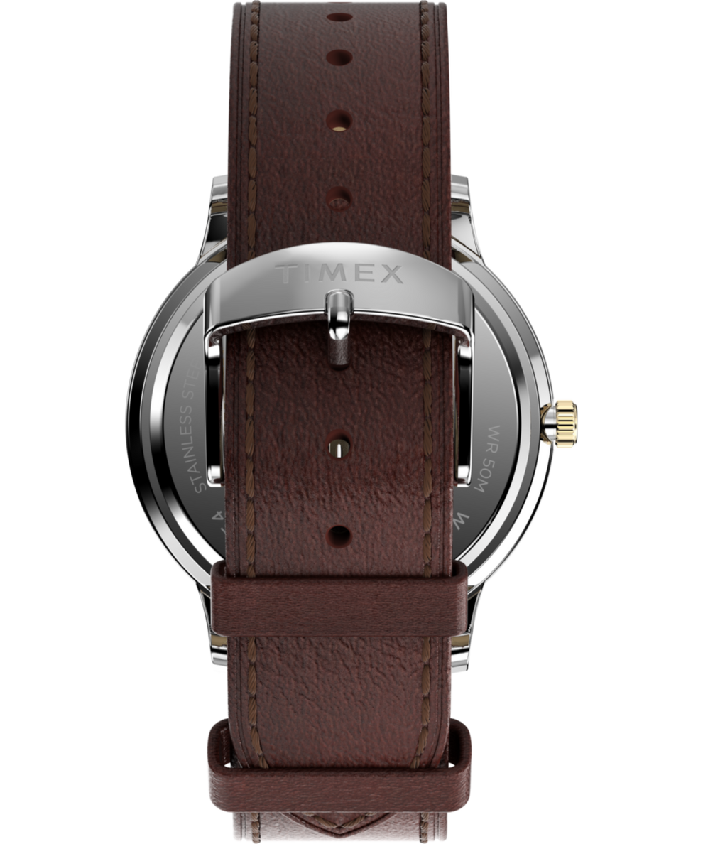 TW2W75600 Waterbury Classic Moon Phase 40mm Leather Strap Watch Strap Image