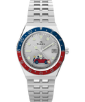 TW2W83300 Timex x Peanuts® Q Timex® GMT 38mm Stainless Steel Bracelet Watch Primary Image