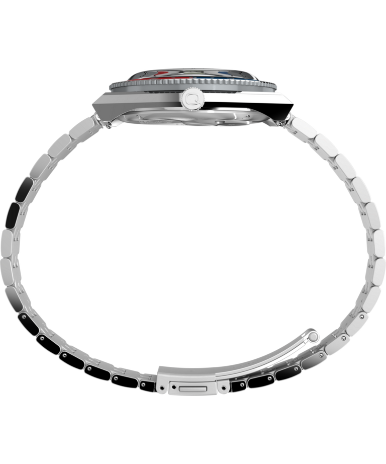 TW2W83300 Peanuts® x Q Timex® GMT 38mm Stainless Steel Bracelet Watch Profile Image
