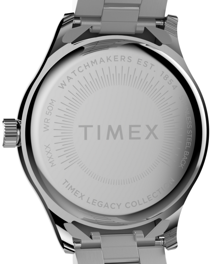 TW2W85300 Timex Legacy 34mm Stainless Steel Bracelet Watch Caseback Image