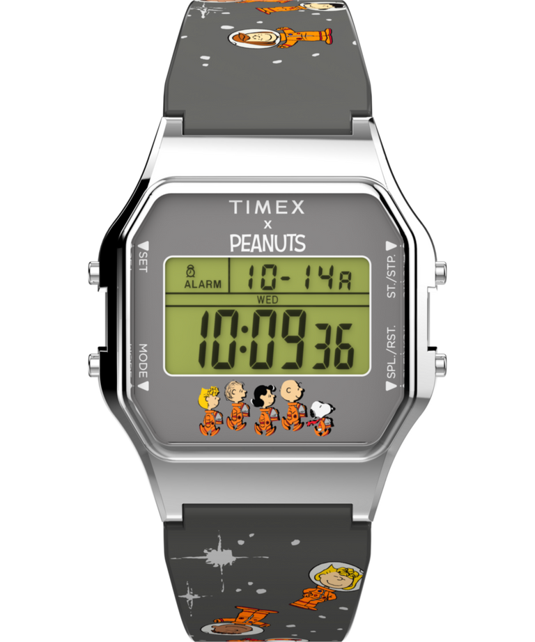 TW2W90100 Timex x Peanuts® T80 Peanuts Space 34mm Resin Strap Watch Primary Image