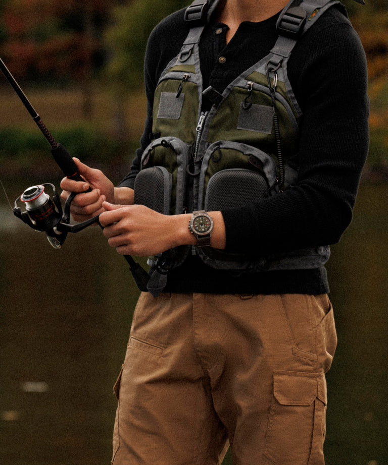 TW2W91100 Expedition Tide-Temp-Compass 43mm Fabric Strap Watch Alt Wrist Shot 2 Image