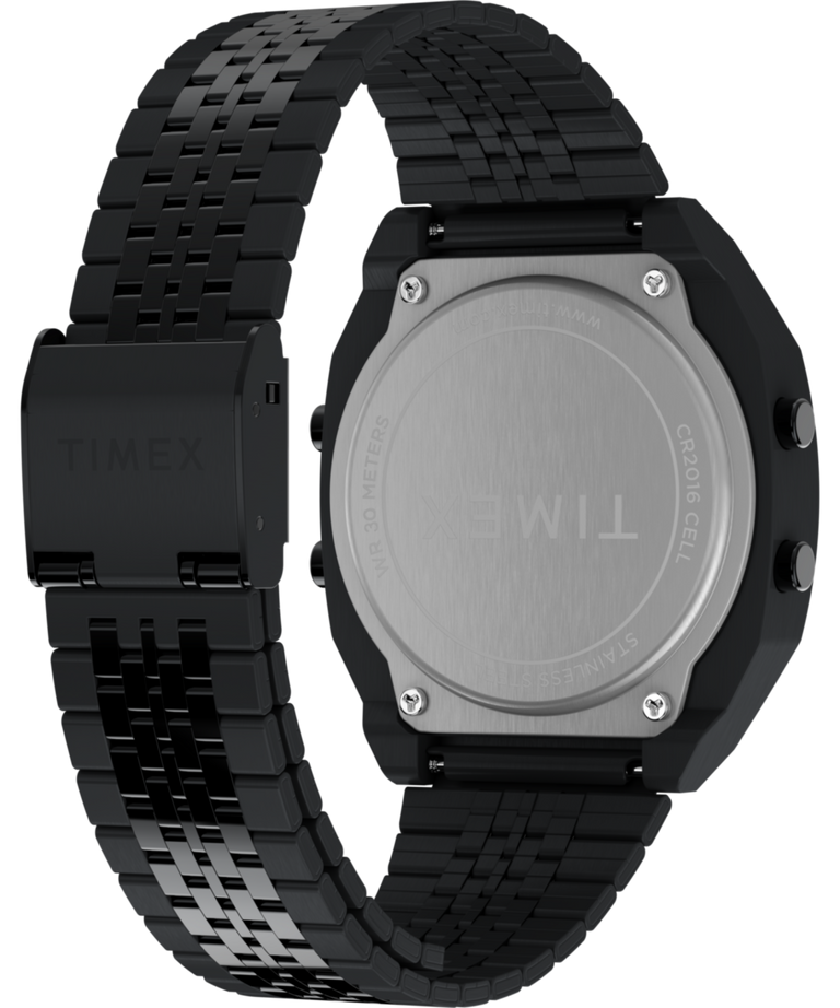 TW2W91600 Timex T80 Steel 36mm Stainless Steel Bracelet Watch Caseback with Attachment Image