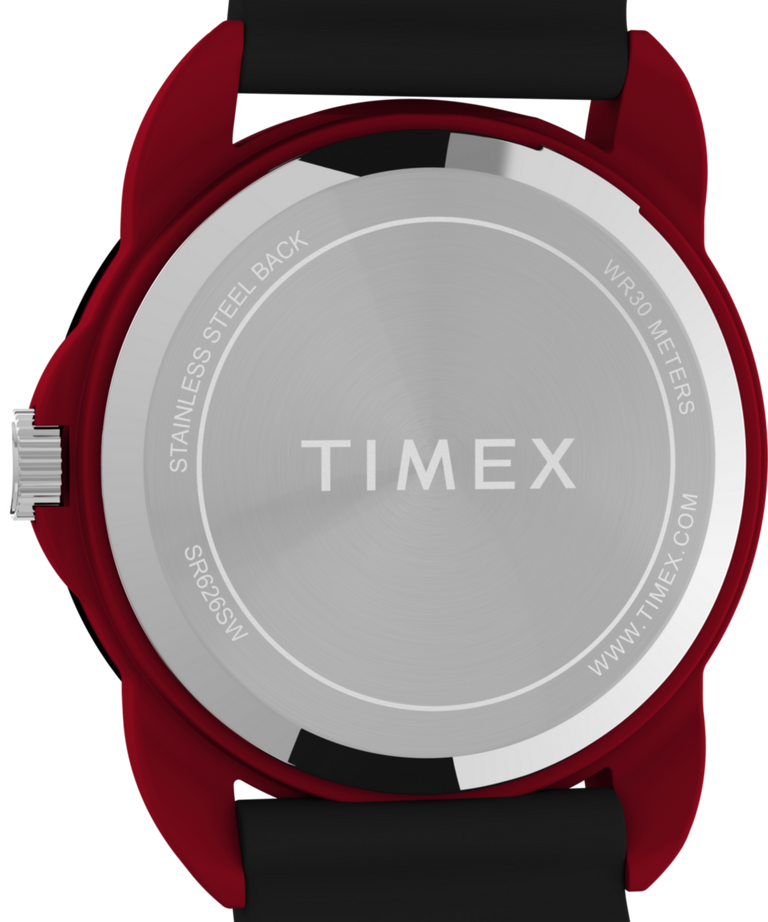 TW2W91900 TIMEX TIME MACHINES® 30mm Silicone Strap Watch Caseback Image