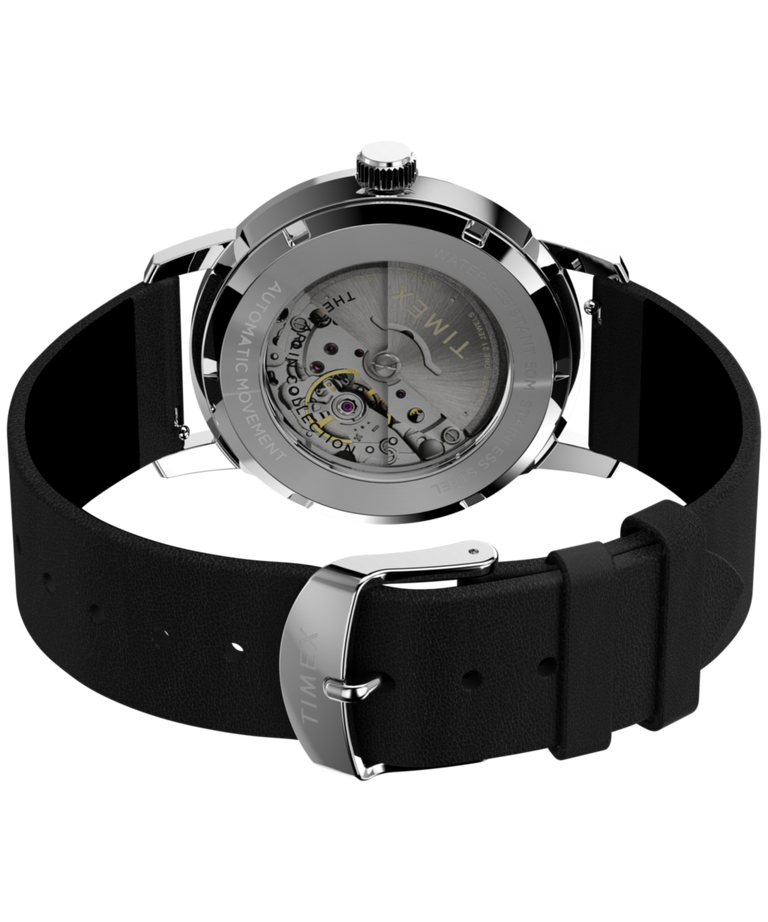 TW2W93100 Marlin® Automatic 40mm Leather Strap Watch Caseback with Attachment Image
