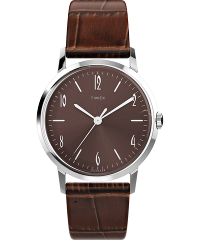 TW2W93300 Marlin® Hand-Wound 34mm Leather Strap Watch Primary Image