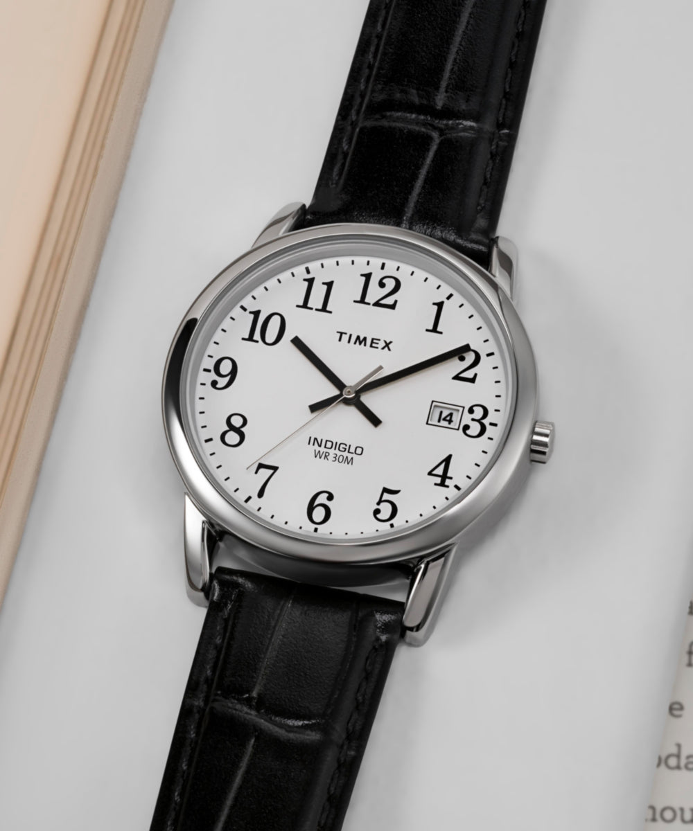 TASMANIAN 100% 400% 2点 Easy Reader® 35mm Leather Strap Watch - TW2W95400 | Timex CA