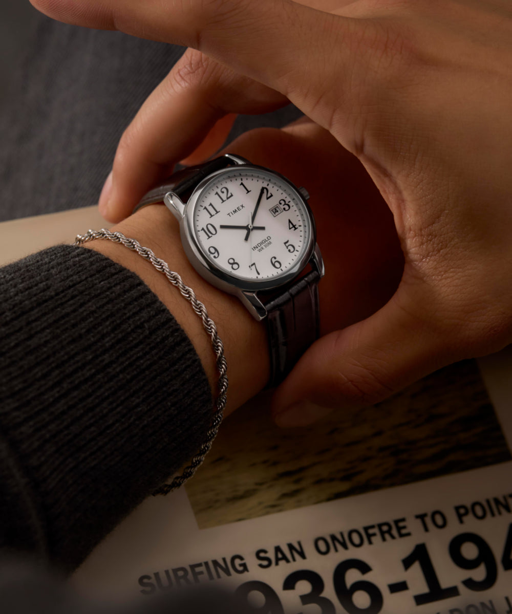 Easy Reader® 35mm Leather Strap Watch - TW2W95400 | Timex CA