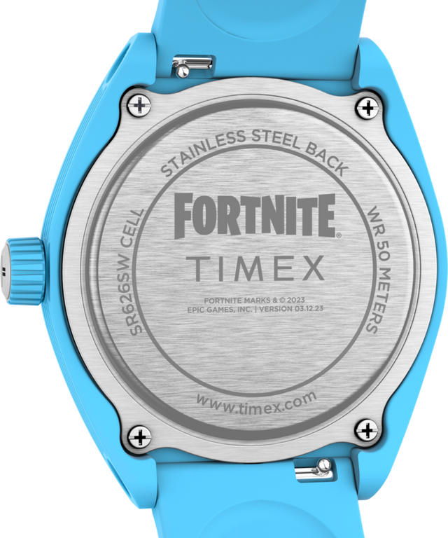 TW2W96900 Timex Urban Pop x Fortnite® 40mm Bio-TPU Strap Watch  Caseback Image