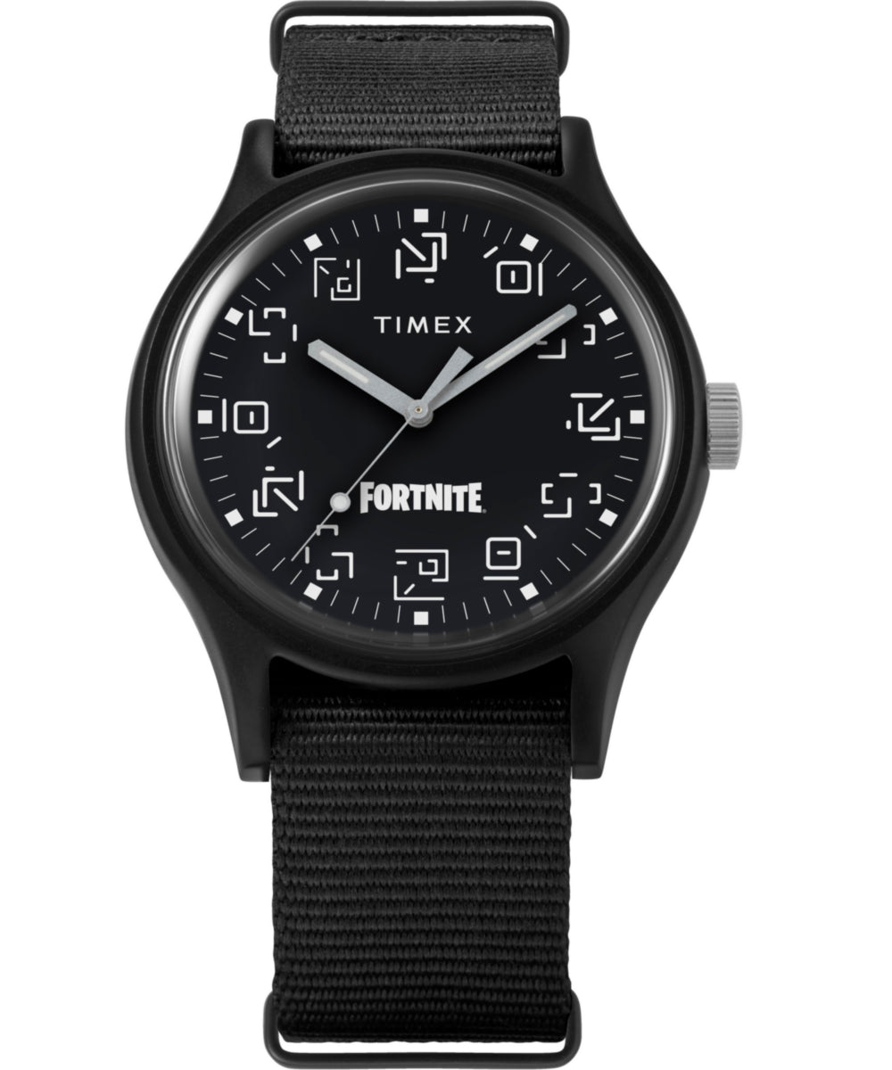 Timex MK1 x Fortnite 40mm Fabric Strap Watch Black Aluminum