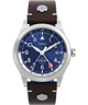 TW2W97300 Pan Am® x Timex Waterbury GMT 39mm Leather Strap Watch  Primary Image