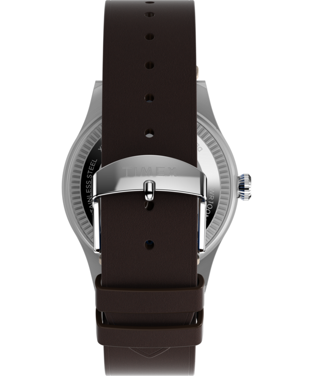 TW2W97300 Pan Am® x Timex Waterbury GMT 39mm Leather Strap Watch  Strap Image