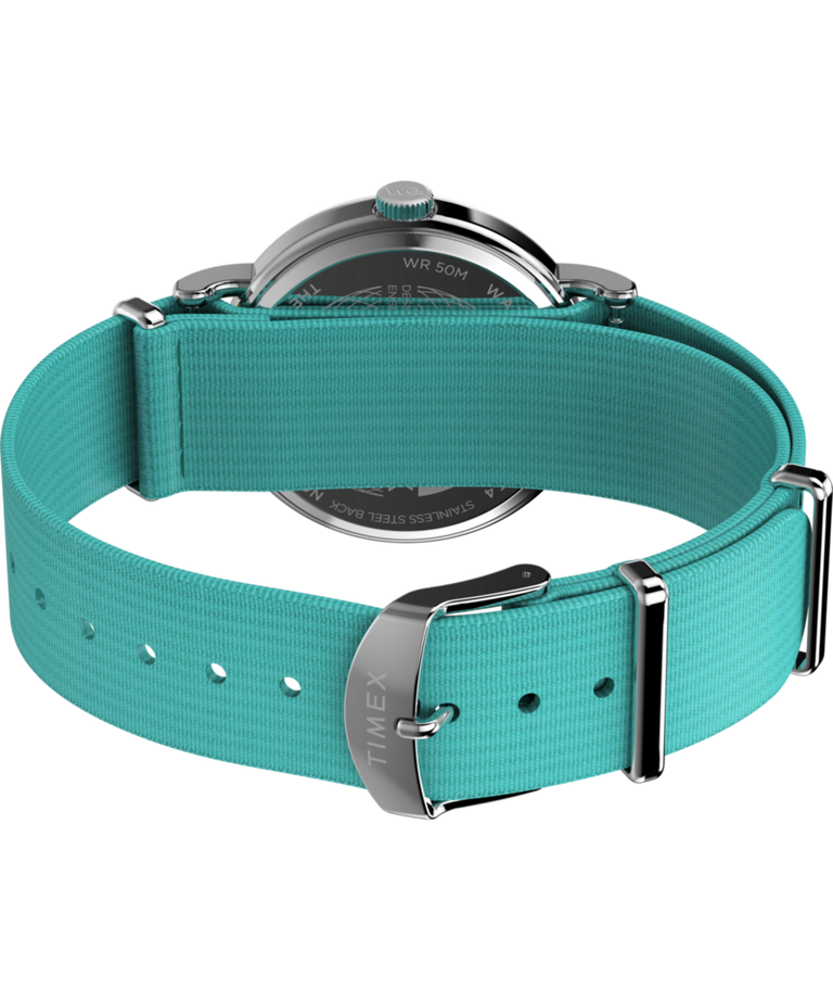 TW2W99600 Timex Weekender 40mm Fabric Strap Watch Caseback with Attachment Image