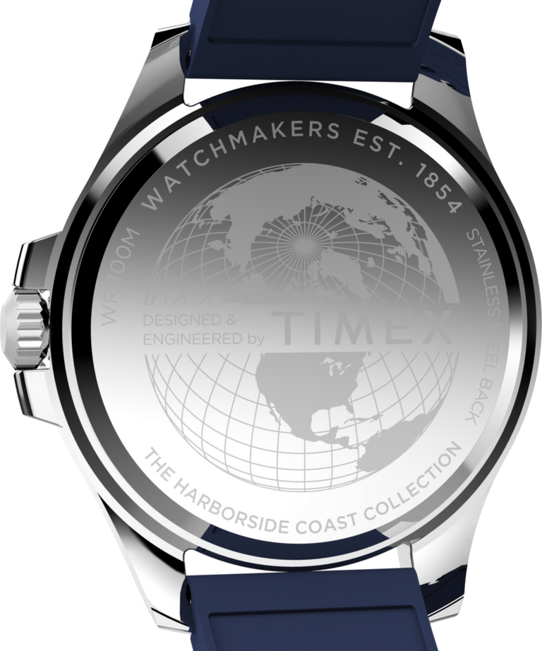 TW2Y05000 Harborside Coast 44mm Synthetic Rubber Strap Watch Caseback Image