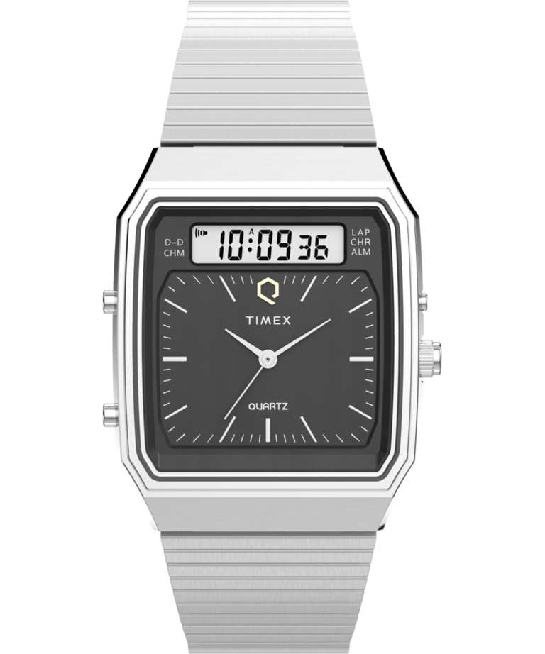 TW2Y05900 Q Timex® 1982 Ana-Digi Reissue 33mm Stainless Steel Bracelet Watch  Primary Image