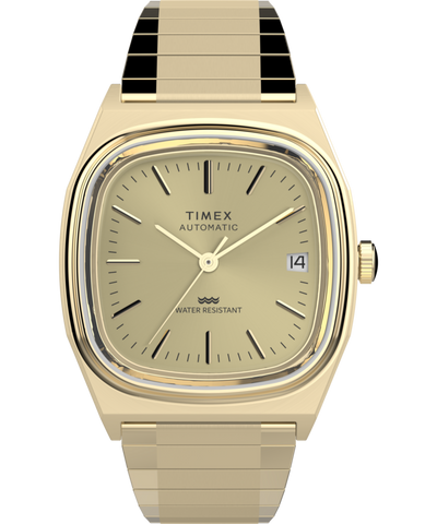 TW2Y07200 Timex® Automatic 1983 E-Line 34mm Gold Tone Expansion Band Watch Primary Image