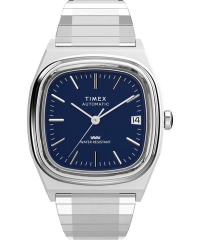 TW2Y07400 Timex® Automatic 1983 E Line 34mm Stainless Steel Expansion Band Watch Primary Image