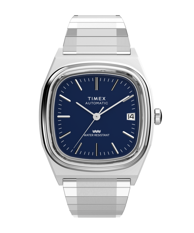 TW2Y07400 Timex® Automatic 1983 E Line 34mm Stainless Steel Expansion Band Watch Primary Image