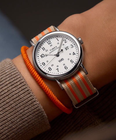 TW2Y08900 Timex Weekender 40mm Fabric Strap Watch Primary Wrist Image