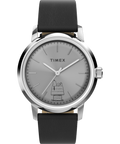 TW2Y10000 Timex x Peanuts® Marlin® Automatic 75th Anniversary Edition 40mm Leather Strap Watch Primary Image