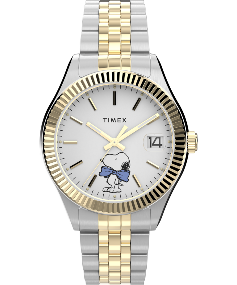 TW2Y11100 Peanuts® x Timex Legacy Bowtie 34mm Stainless Steel Bracelet Watch Primary Image