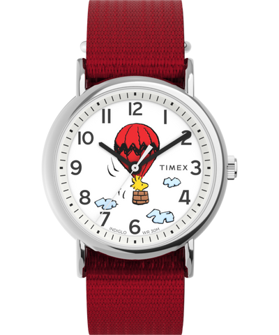 TW2Y11700 Timex Weekender x Peanuts Balloon 38mm Fabric Strap Watch Primary Image