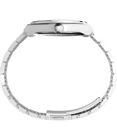 TW2Y12100 Q Timex® Continental GMT 39mm Stainless Steel Bracelet Watch Profile Image