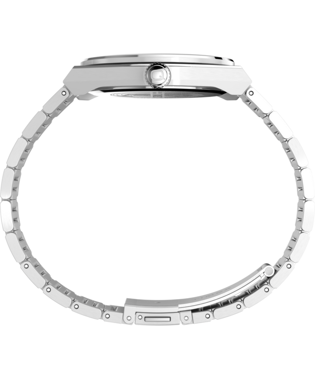 TW2Y12100 Q Timex® Continental GMT 39mm Stainless Steel Bracelet Watch Profile Image